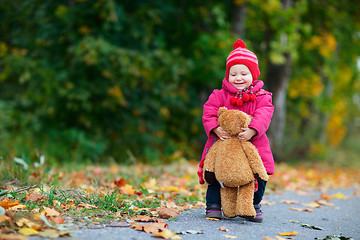 Image showing Toddler girl outdoors