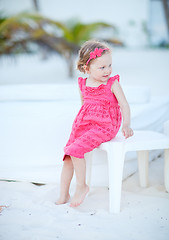 Image showing Adorable girl at beach