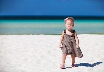 Image showing Toddler girl on vacation