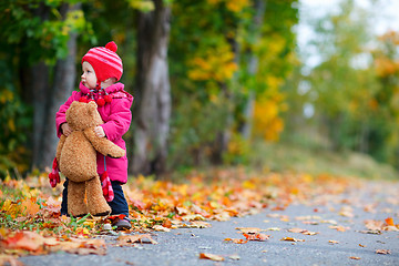 Image showing Toddler girl outdoors