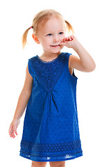 Image showing Studio photo of adorable toddler girl