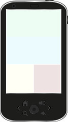 Image showing Black smartphone isolated on white background, Iphon smartphone