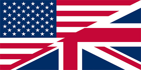 Image showing UK USA flags