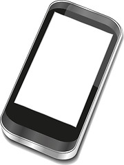 Image showing Abstract touchscreen smartphone - Iphon smartphone 3d