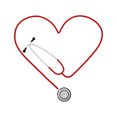 Image showing Heart Stethoscope