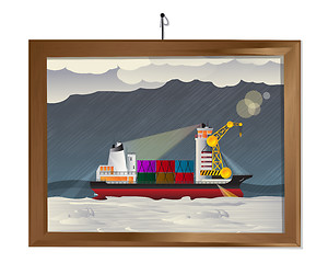 Image showing Ship in the storm