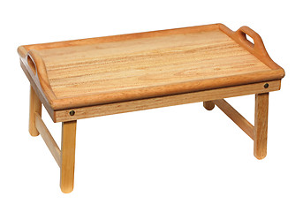 Image showing portable wooden table