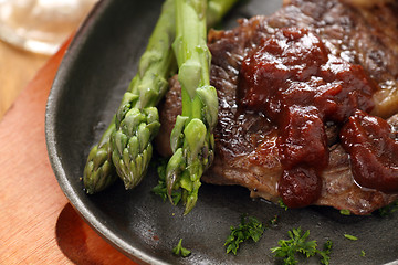 Image showing Asparagus And Steak