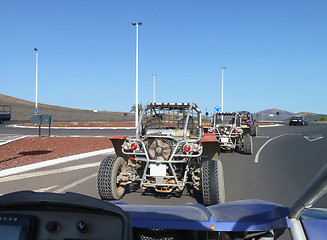 Image showing buggy driving scenery