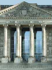 Image showing detail of the Reichstag