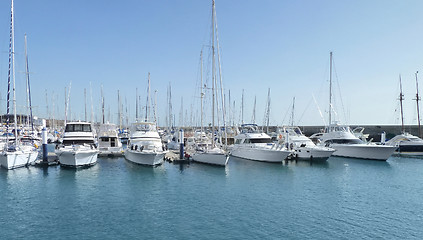 Image showing harbour at Lanzarote