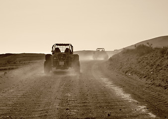 Image showing buggy driving scenery