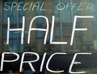 Image showing Half price