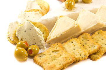 Image showing Cheese and olives