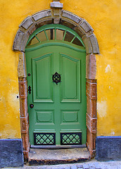 Image showing A door, street of Stockholm, Sweden