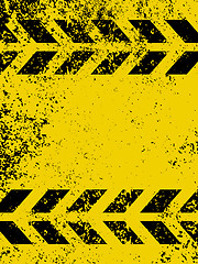 Image showing A grungy and worn hazard stripes texture. EPS 8