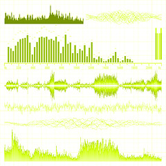 Image showing Sound waves set. Music background. EPS 8