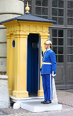 Image showing Guard near the Royal Palace in Stockholm 