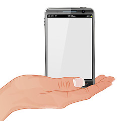 Image showing Woman Hand with the Smart Phone