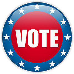 Image showing United States Election Vote Button.