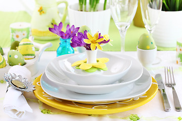 Image showing Place setting for Easter