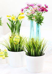 Image showing Spring flowers for Easter