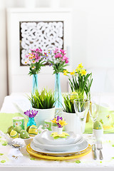 Image showing Place setting for Easter