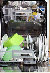 Image showing Open dishwasher