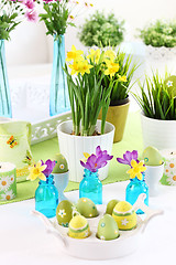 Image showing Place setting for Easter