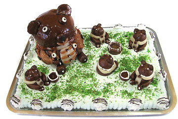 Image showing sweet birthday cake 