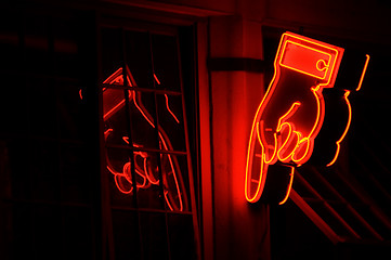 Image showing Neon hand