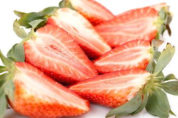 Image showing Fresh Strawberries closeup