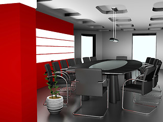 Image showing The modern interior of office 3d image 