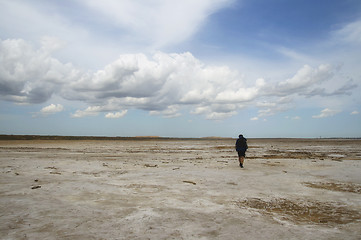 Image showing Lonely traveller