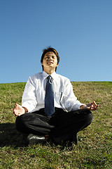 Image showing Business meditation