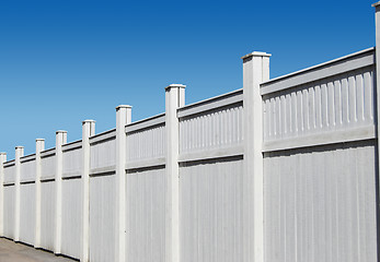 Image showing White Wooden Fence