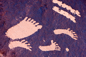 Image showing Ancient petroglyphs