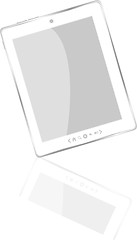 Image showing White abstract tablet pc on white background, 3d render