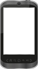 Image showing vector smart phone isolated on white - iphone