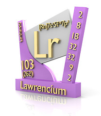 Image showing Lawrencium form Periodic Table of Elements - V2