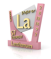 Image showing Lanthanum form Periodic Table of Elements - V2