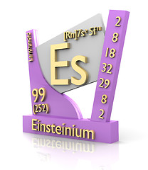 Image showing Einsteinium form Periodic Table of Elements - V2