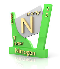 Image showing Nitrogen form Periodic Table of Elements - V2