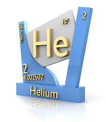 Image showing Helium form Periodic Table of Elements - V2