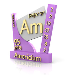 Image showing Americium form Periodic Table of Elements - V2