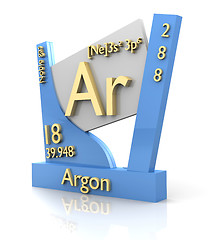 Image showing Argon form Periodic Table of Elements - V2