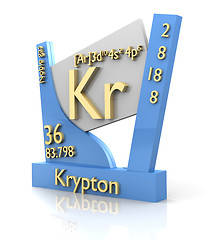 Image showing Krypton form Periodic Table of Elements - V2