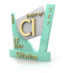 Image showing Chlorine form Periodic Table of Elements - V2