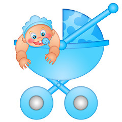 Image showing Baby Boy in Stroller