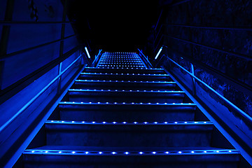 Image showing blue stairs